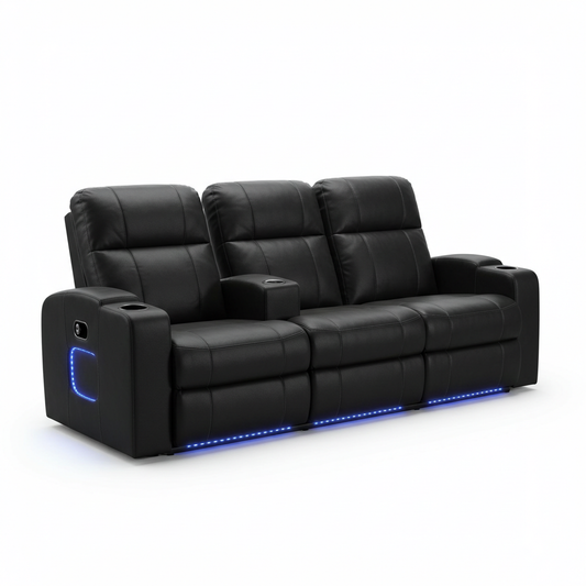 Cinematic Luxe Reclining Home Theater Seats (Row of 3)